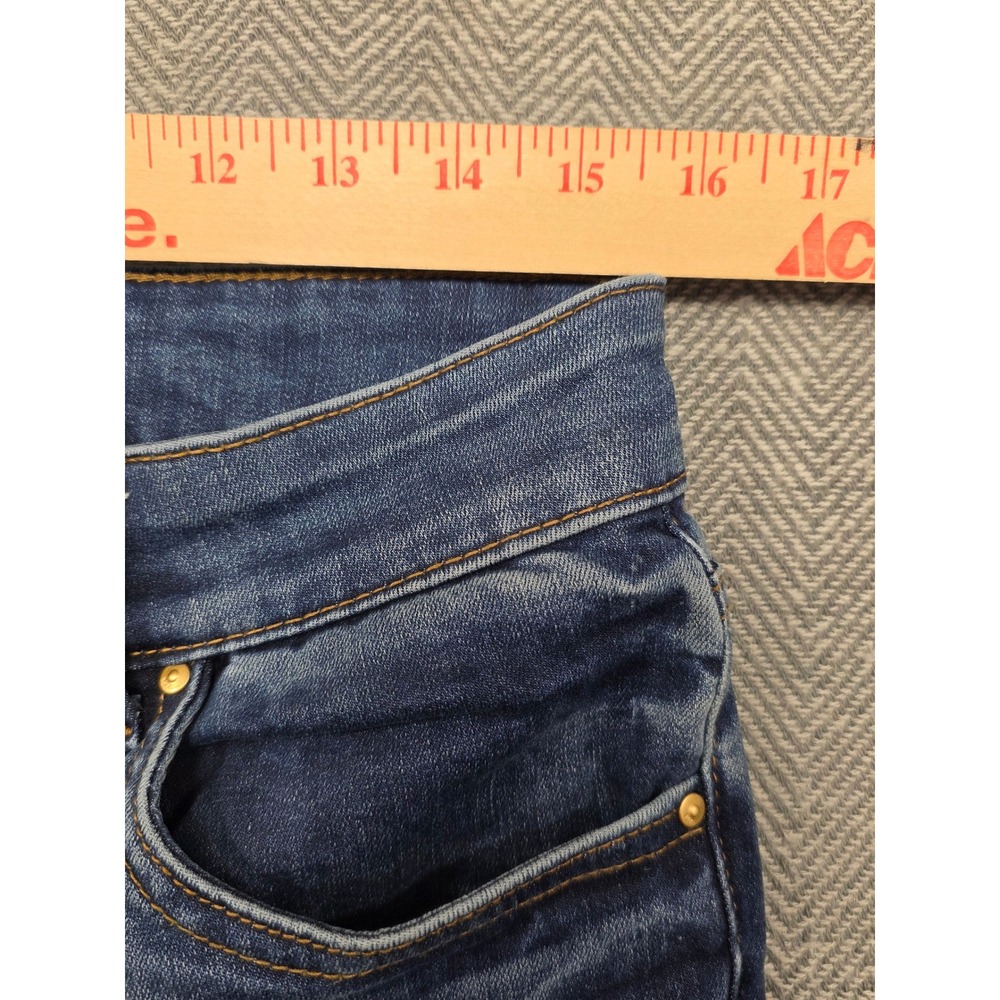 Kut from the Kloth Amy Crop Straight Leg Jeans Blue Medium Wash Size 10 Stretch - Picture 8 of 10